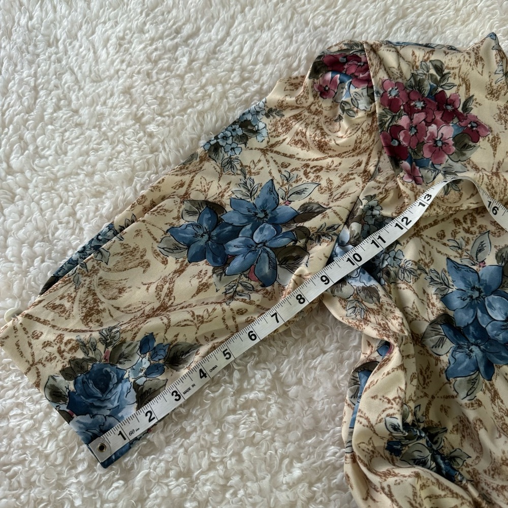 Vintage Good Times 1980’s Floral Dress USA Made Elastic Waist Size 18 - Picture 11 of 16